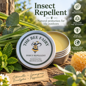 The Bee Fairy natural insect repellent beeswax balm with citronella, lemongrass, eucalyptus and peppermint